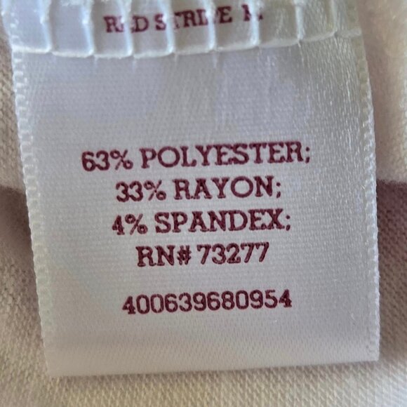 Size Medium So White W/Red Sleeves 3/4 Sleeve Baseball Style Top - Picture 6 of 8